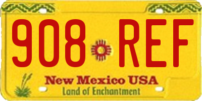 NM license plate 908REF