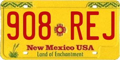 NM license plate 908REJ