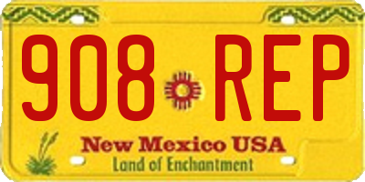 NM license plate 908REP