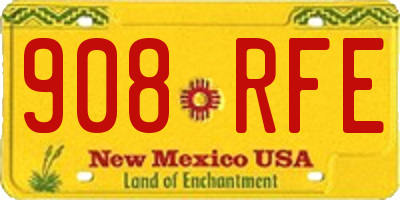 NM license plate 908RFE