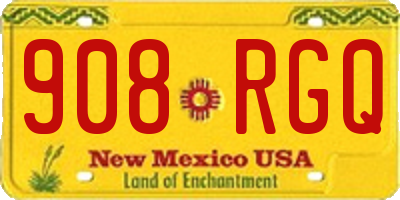 NM license plate 908RGQ