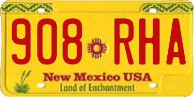 NM license plate 908RHA