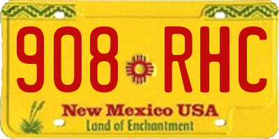 NM license plate 908RHC