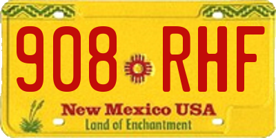 NM license plate 908RHF