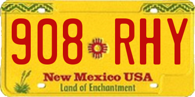 NM license plate 908RHY