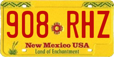 NM license plate 908RHZ
