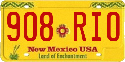 NM license plate 908RIO