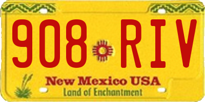 NM license plate 908RIV