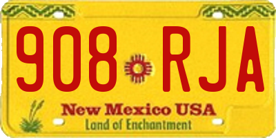 NM license plate 908RJA