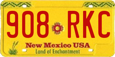 NM license plate 908RKC