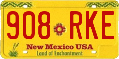 NM license plate 908RKE
