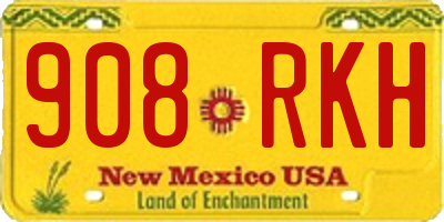 NM license plate 908RKH