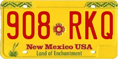 NM license plate 908RKQ