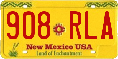 NM license plate 908RLA