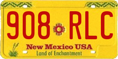 NM license plate 908RLC