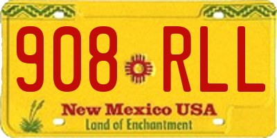 NM license plate 908RLL