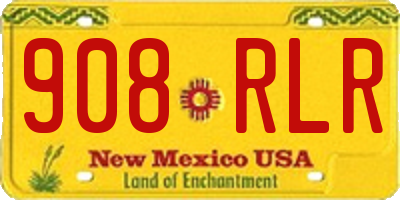 NM license plate 908RLR