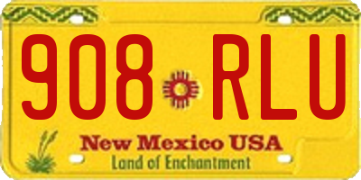 NM license plate 908RLU