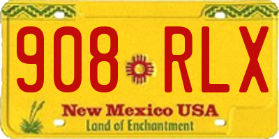 NM license plate 908RLX