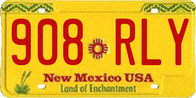 NM license plate 908RLY