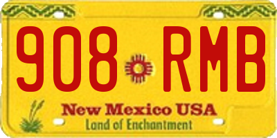 NM license plate 908RMB