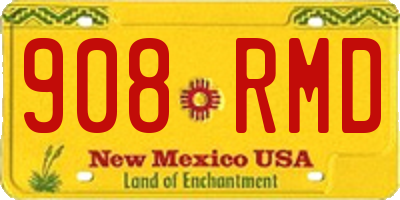 NM license plate 908RMD