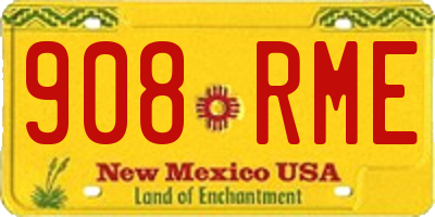 NM license plate 908RME