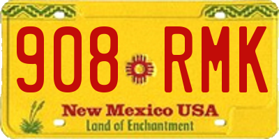 NM license plate 908RMK