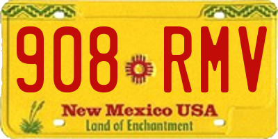 NM license plate 908RMV