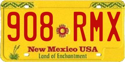 NM license plate 908RMX
