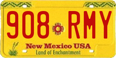 NM license plate 908RMY