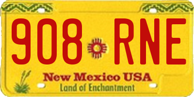 NM license plate 908RNE
