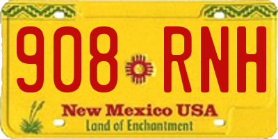 NM license plate 908RNH