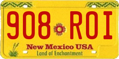 NM license plate 908ROI