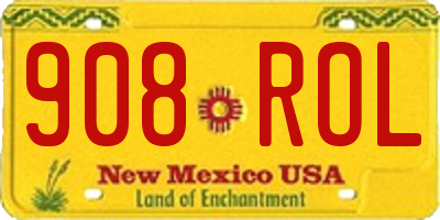 NM license plate 908ROL
