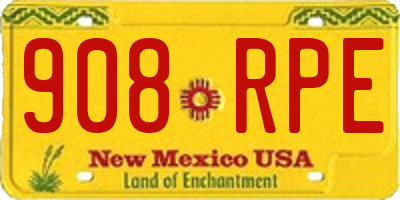 NM license plate 908RPE
