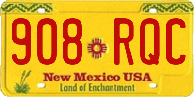 NM license plate 908RQC