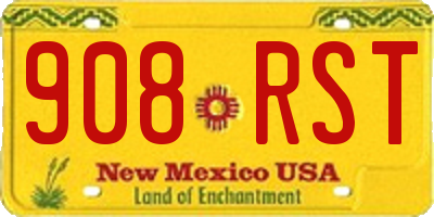 NM license plate 908RST