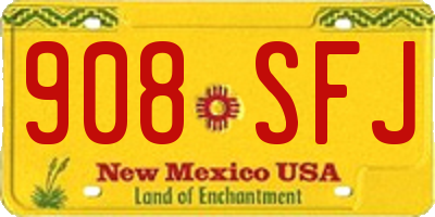 NM license plate 908SFJ