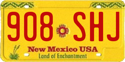 NM license plate 908SHJ