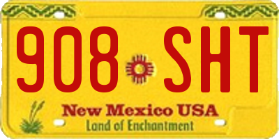 NM license plate 908SHT