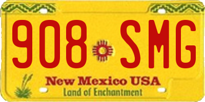 NM license plate 908SMG