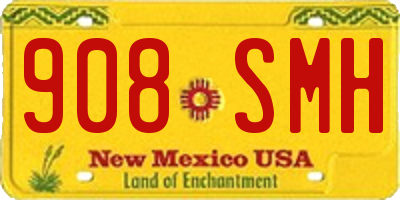 NM license plate 908SMH