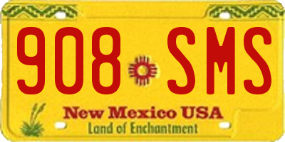NM license plate 908SMS