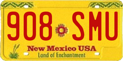 NM license plate 908SMU