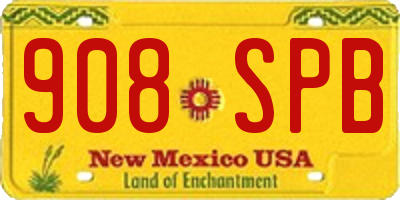 NM license plate 908SPB
