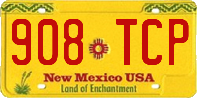 NM license plate 908TCP