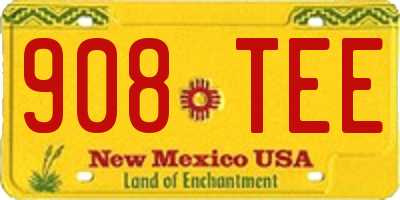 NM license plate 908TEE