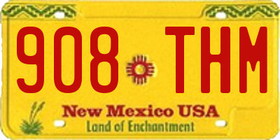 NM license plate 908THM