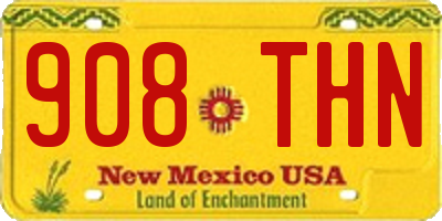 NM license plate 908THN